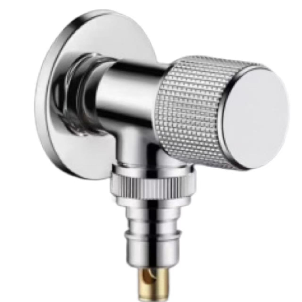 Ispilua Chrome Knurled Knob Garbigailuaren ura gelditzeko balbula