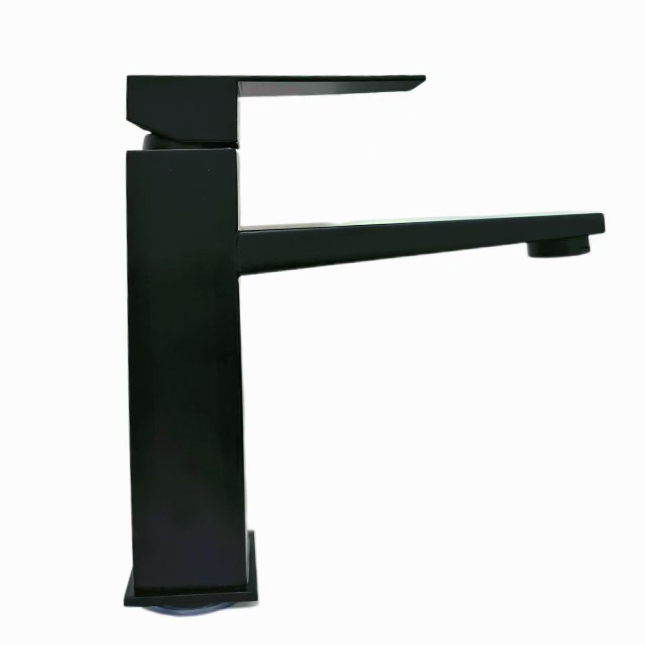 Estilo minimalista moderno izoztutako arroa karratu beltz txorrota